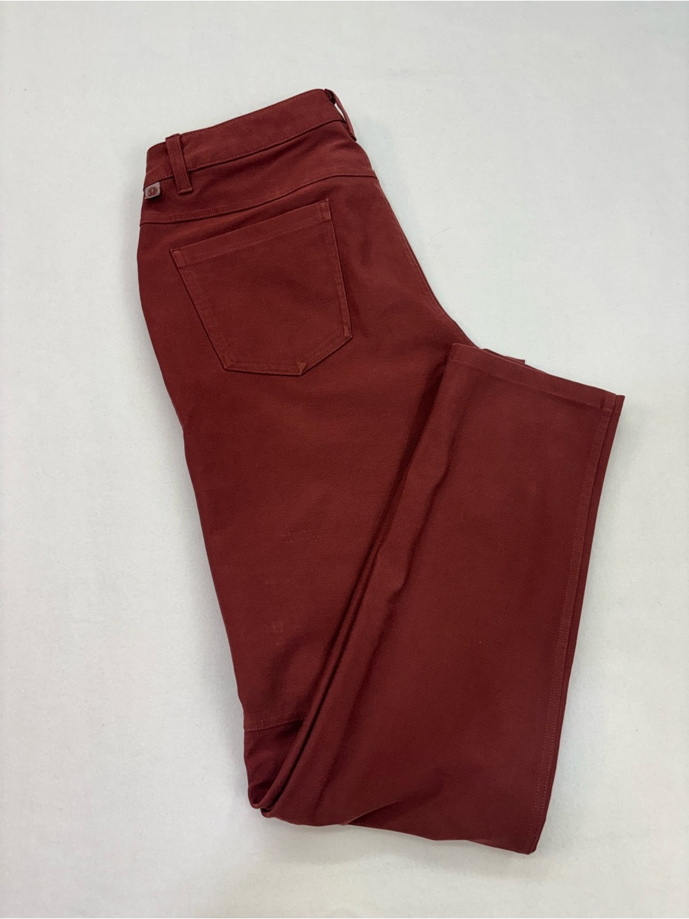 Lululemon ABC Pant Slim Warpstreme 32 Rust Red Terracotta 5 Pocket Trousers